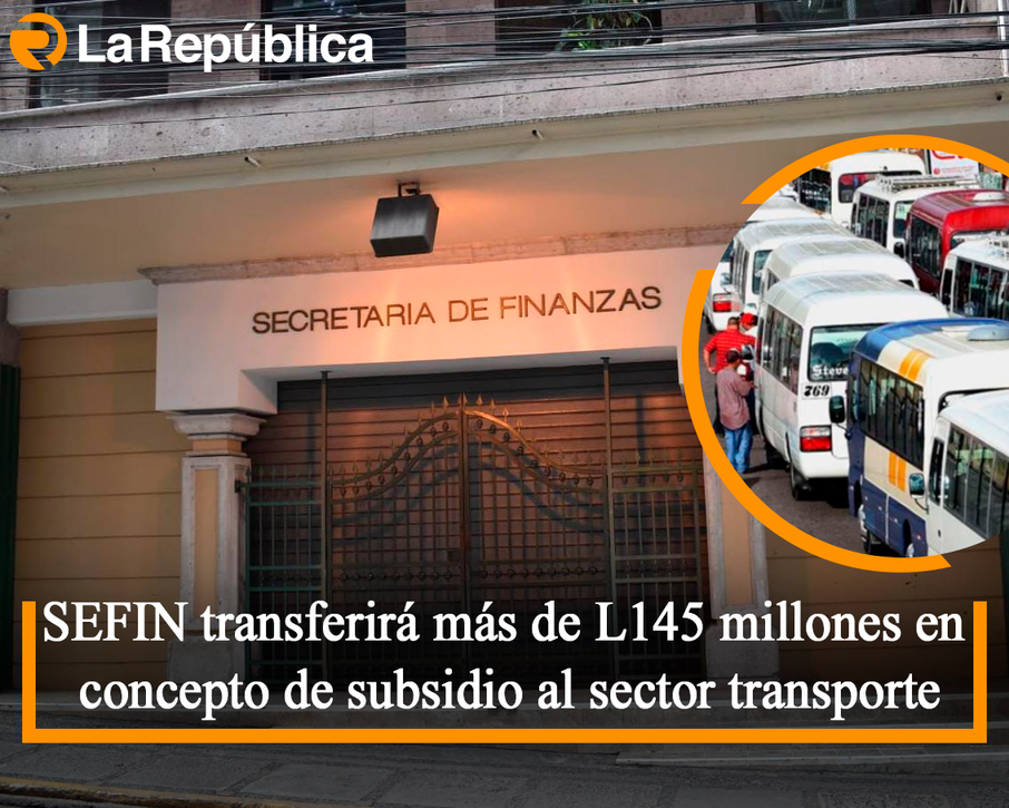  SEFIN transferirá más de L145 millones en concepto de subsidio al sector transporte - Cover Image